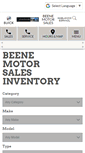 Mobile Screenshot of beenemotorsales.com