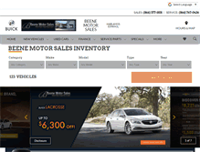 Tablet Screenshot of beenemotorsales.com